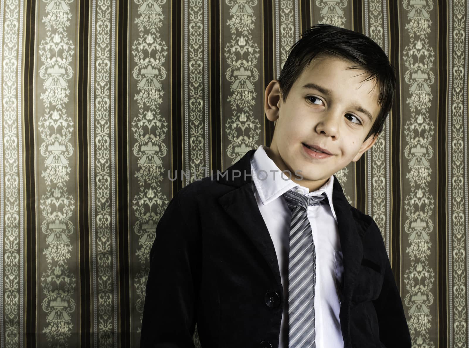 Boy in vintage suit by deyan_georgiev