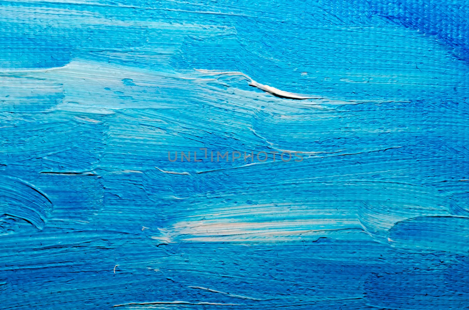 texture blue oil paint on canvas macro closeup