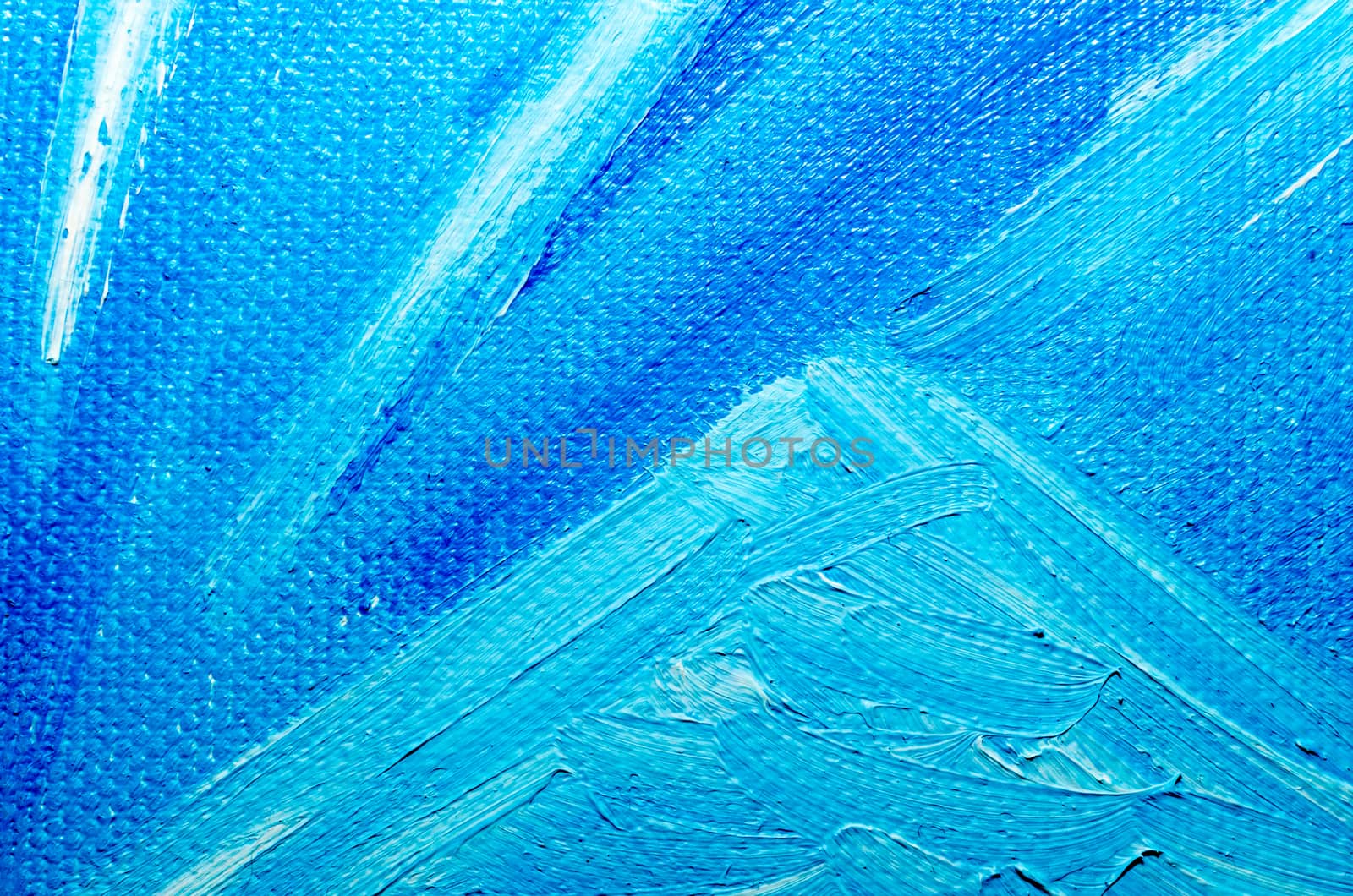 texture blue oil paint on canvas macro closeup