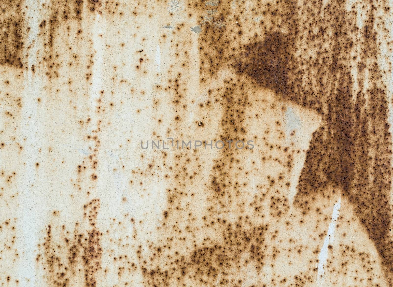 rusty texture old metal surface painted beige paint with rust