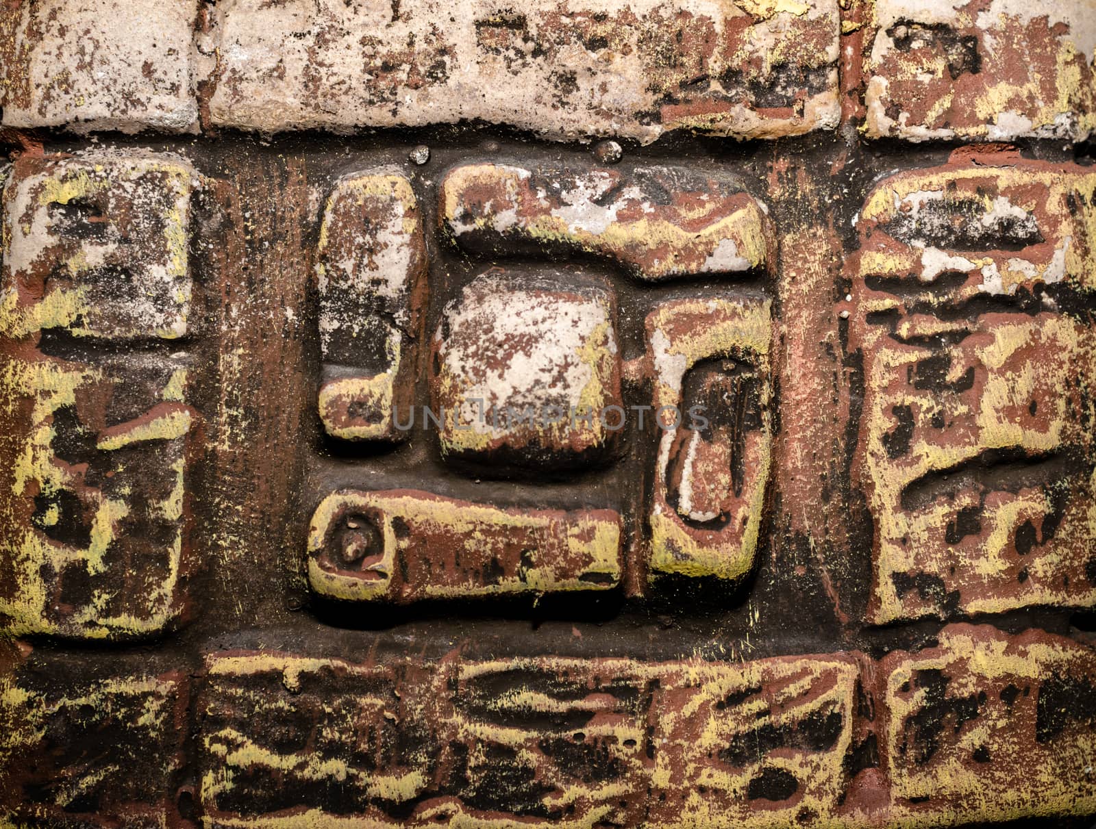 texture of old antique wall with pattern