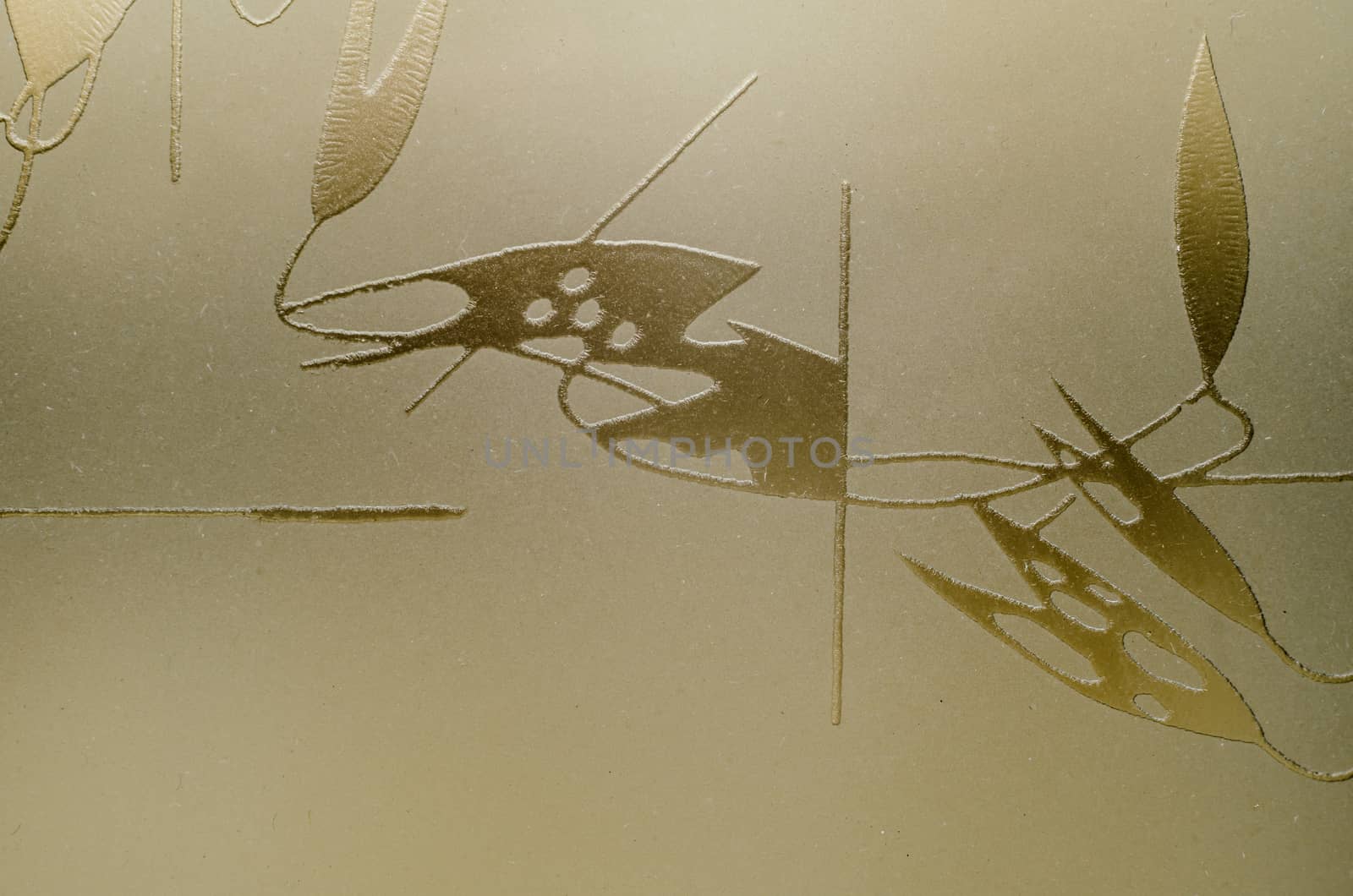beige abstract drawing closeup