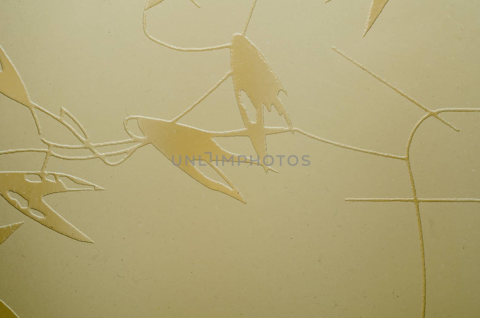 beige abstract drawing closeup