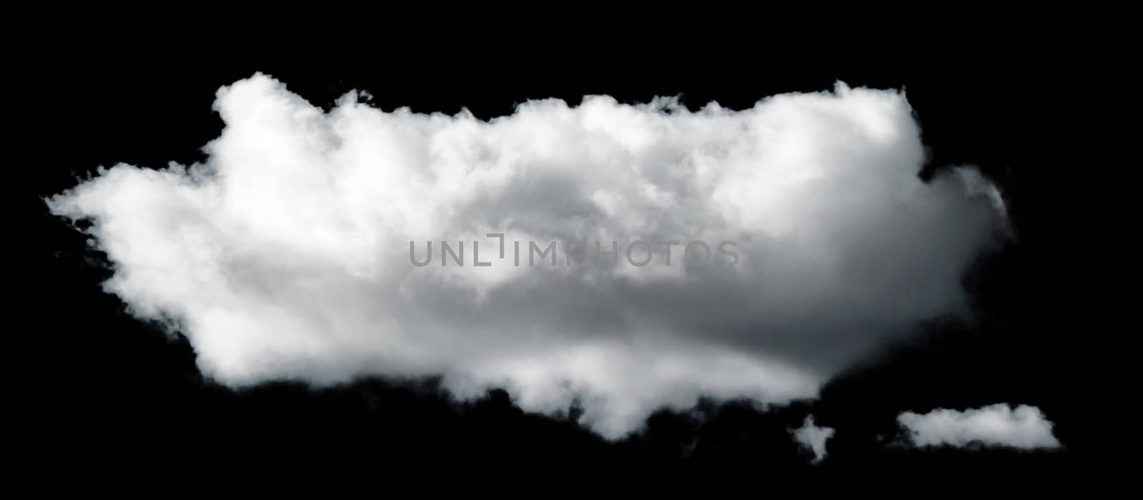 Black isolated set of clouds