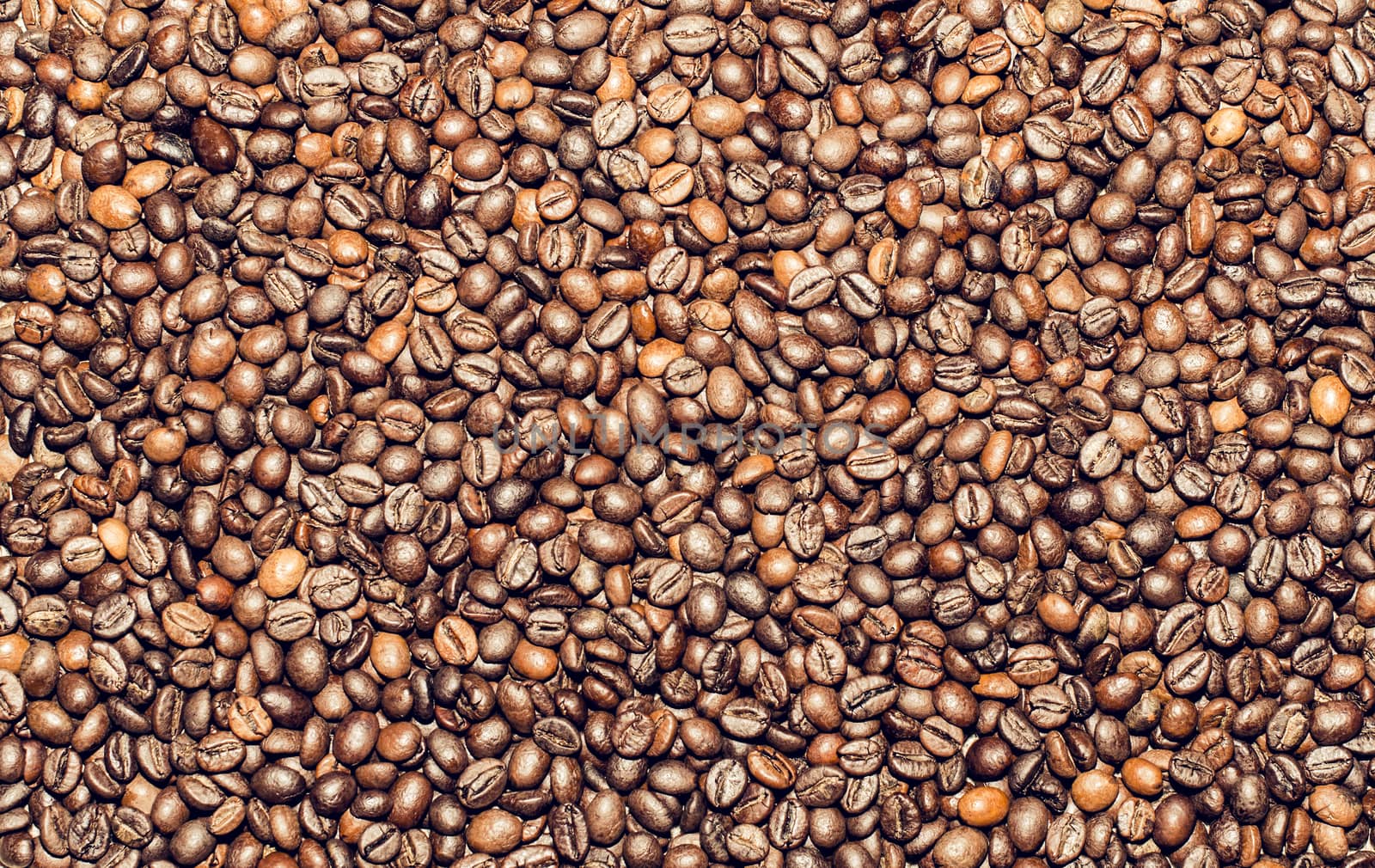 texture whole fried coffee beans