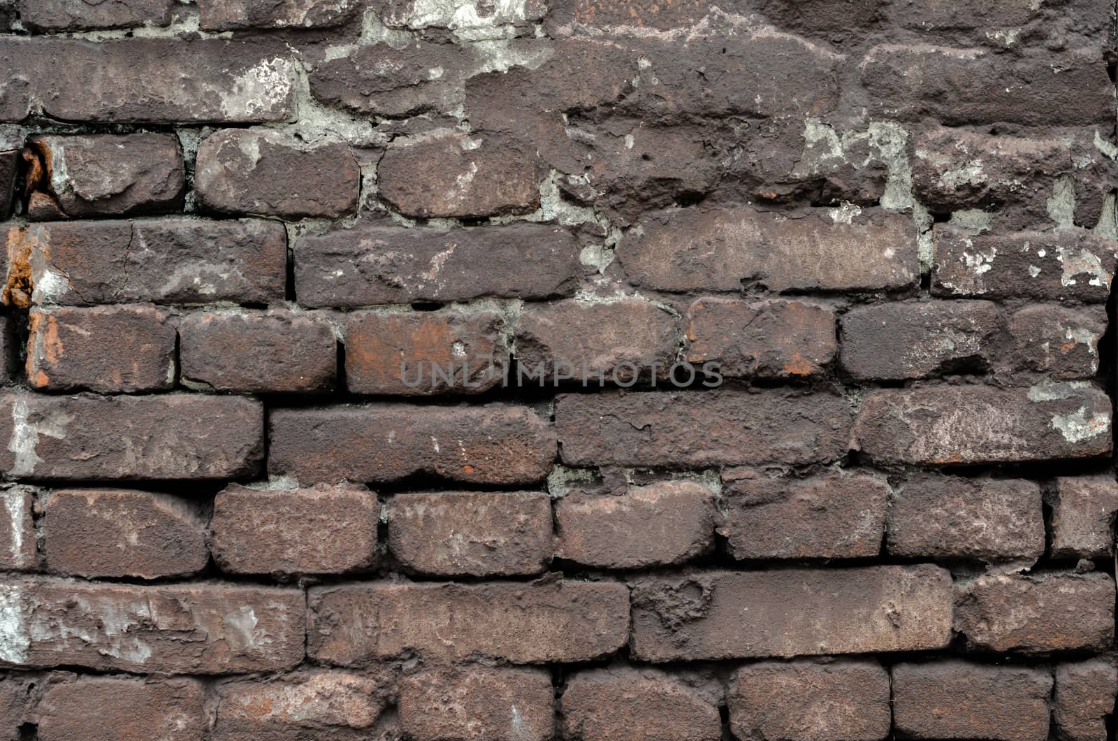 texture of the old shabby dirty brick wall