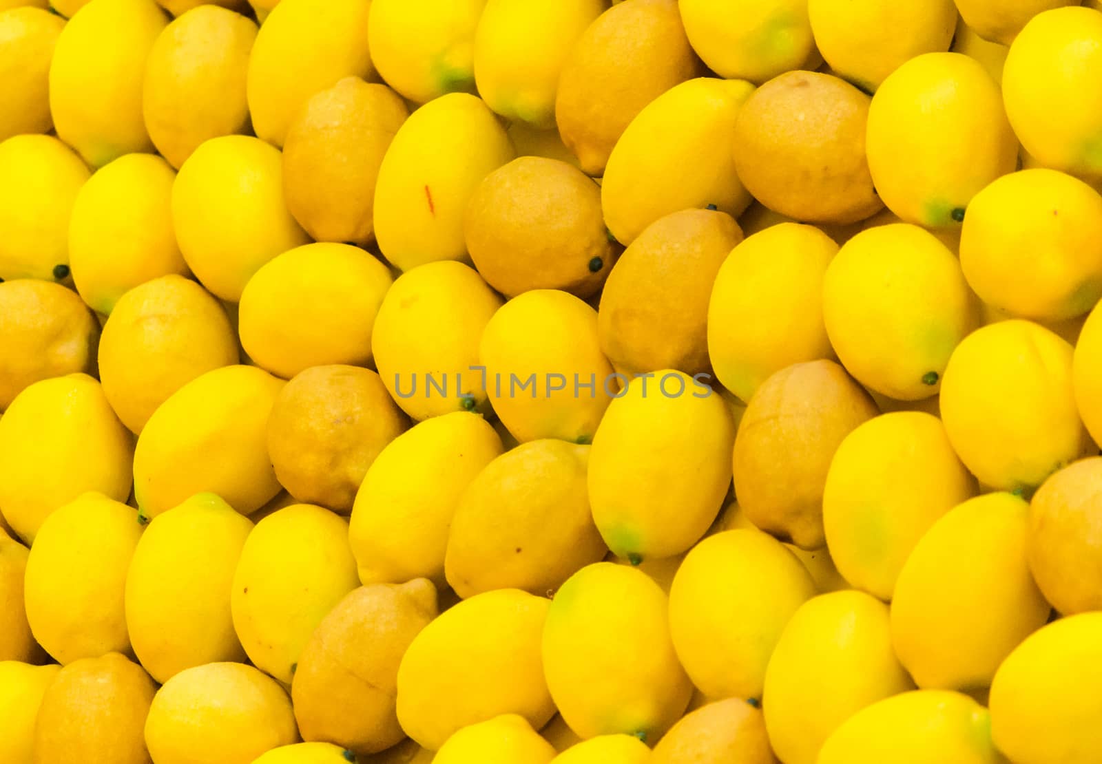 fruit pattern ripe yellow lemons close up