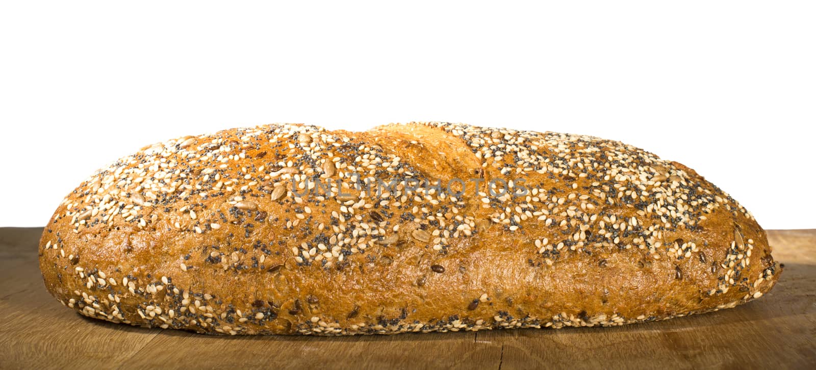 White isolated bread. Studio shot