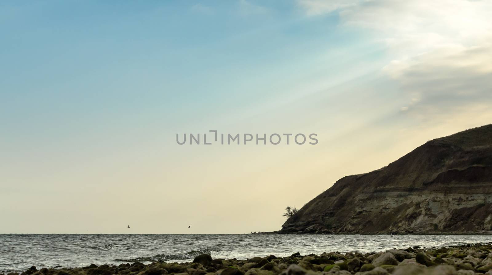 seascape with autumn sky