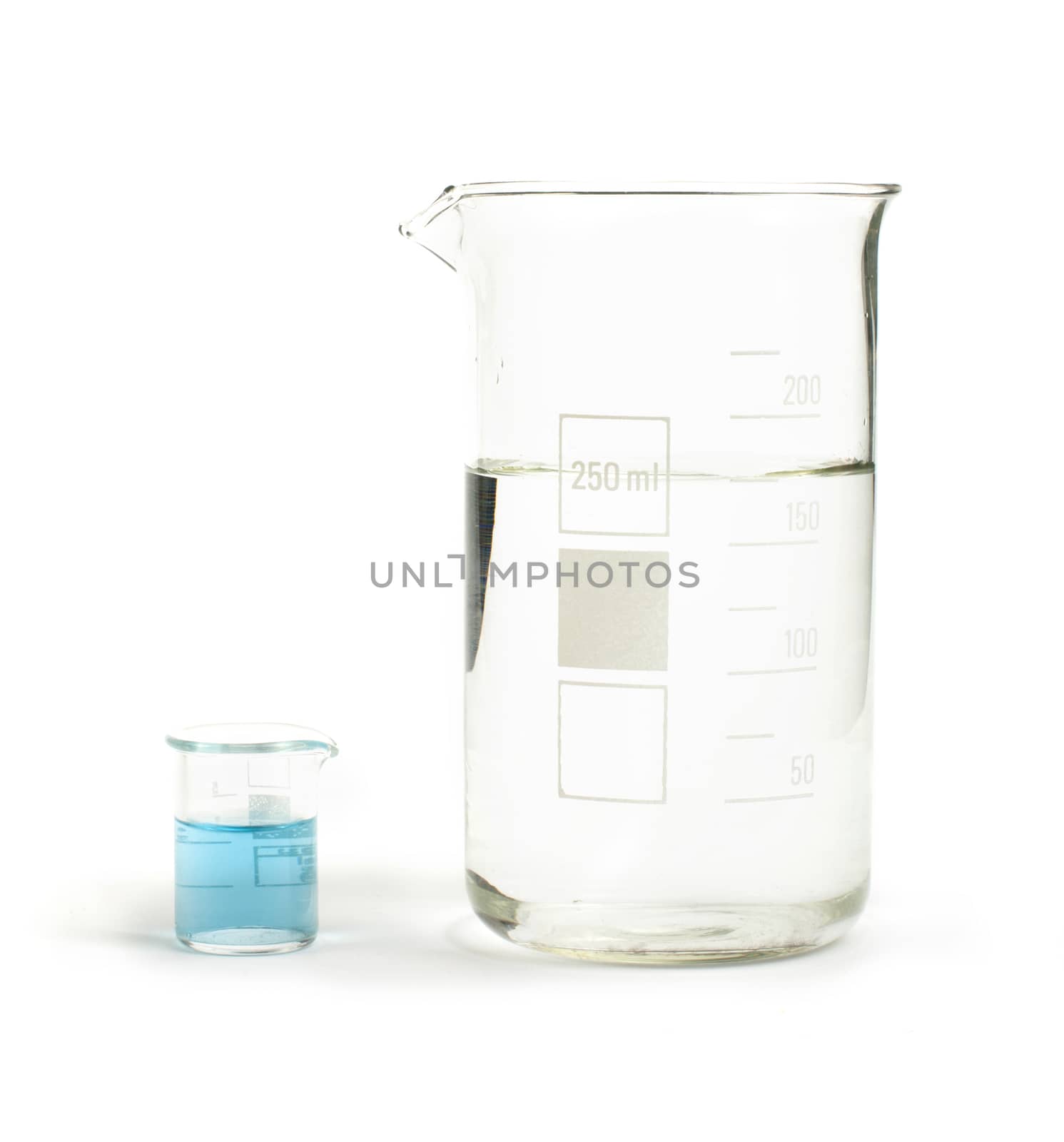 Laboratory glassware equipment. Laboratory beakers