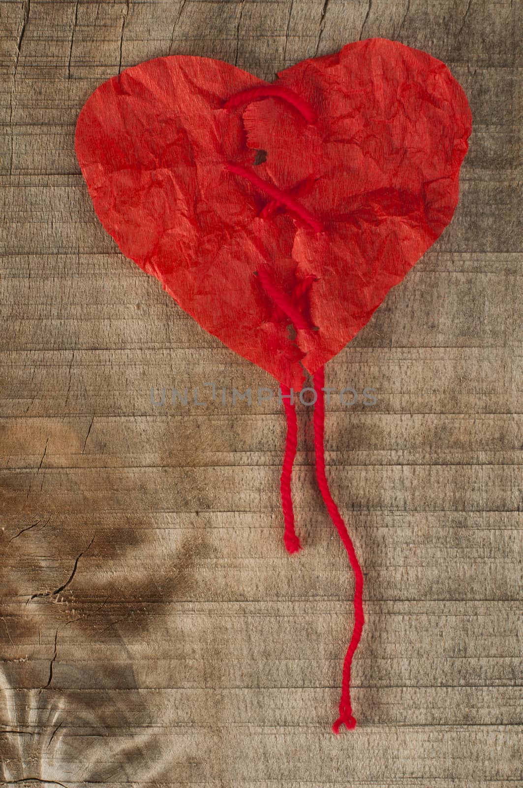 Heart made ​​of curled red paper by deyan_georgiev