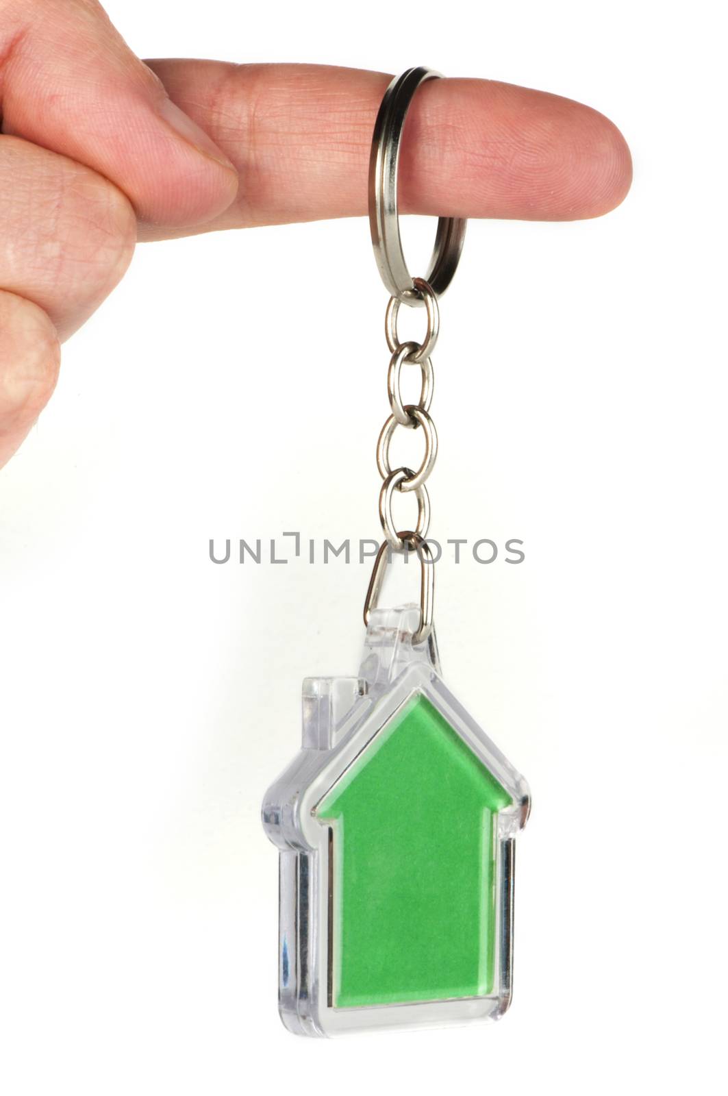 Keychain with figure of green house by deyan_georgiev