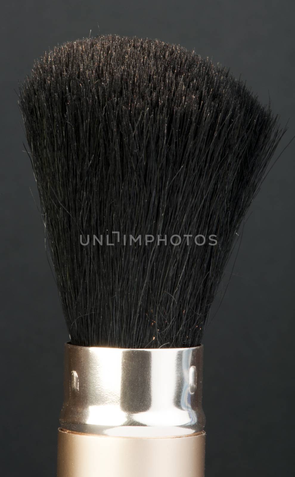 Brushes for makeup. Black isolated brush