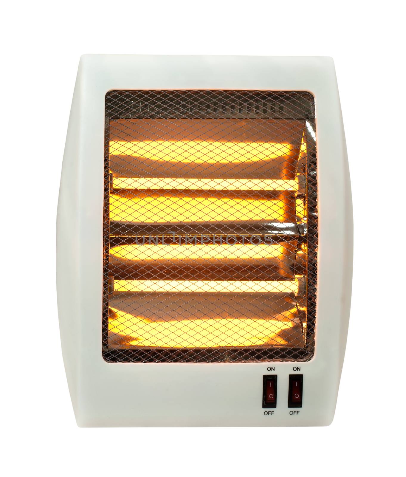 Electric heater white isolated by deyan_georgiev