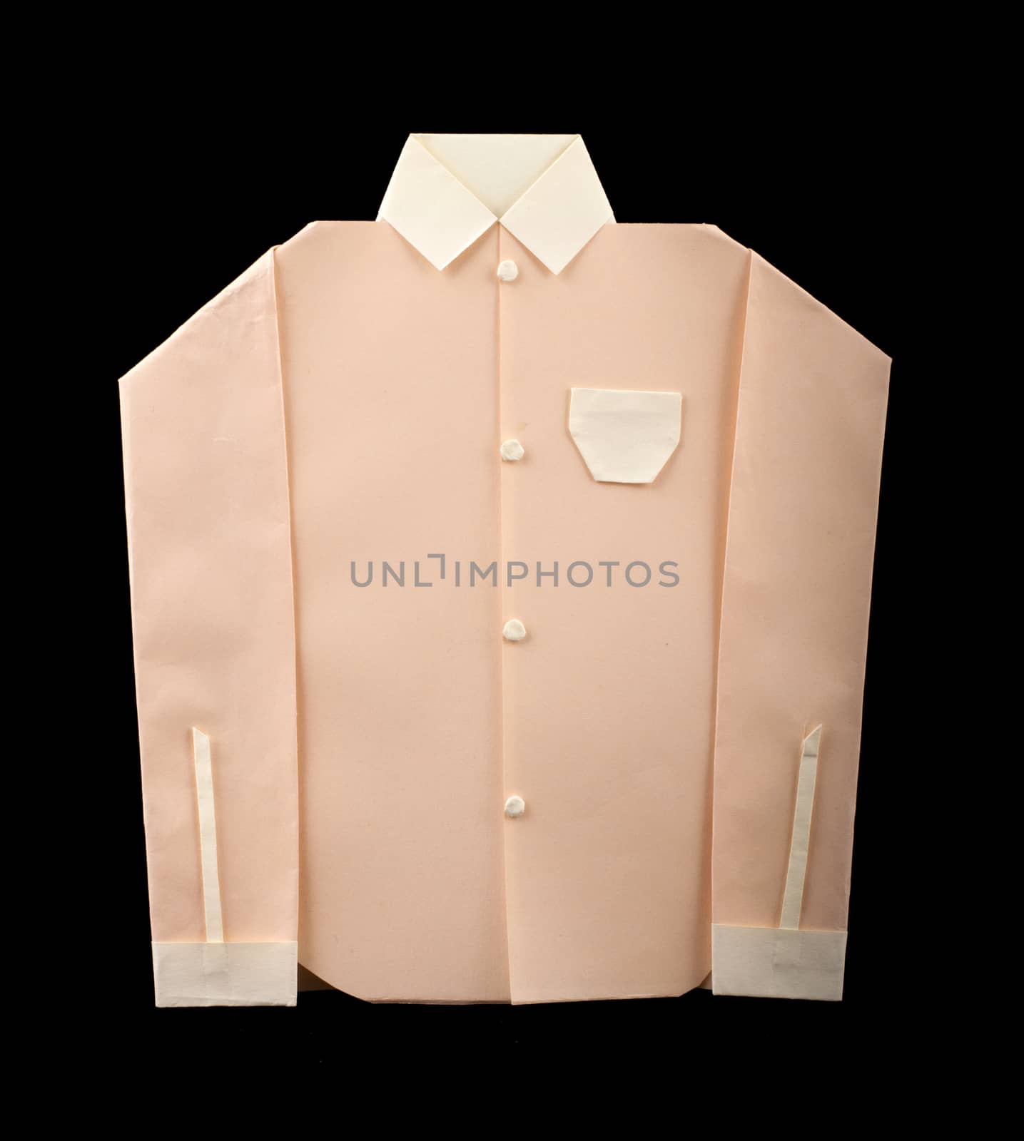 Isolated paper made pink shirt by deyan_georgiev