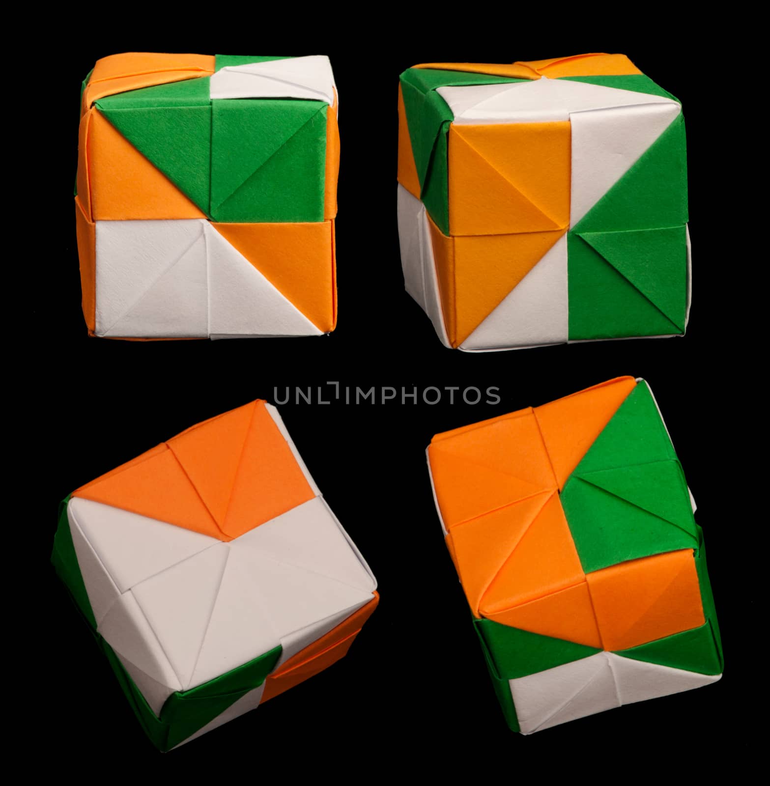 Paper cubes folded origami style. by deyan_georgiev