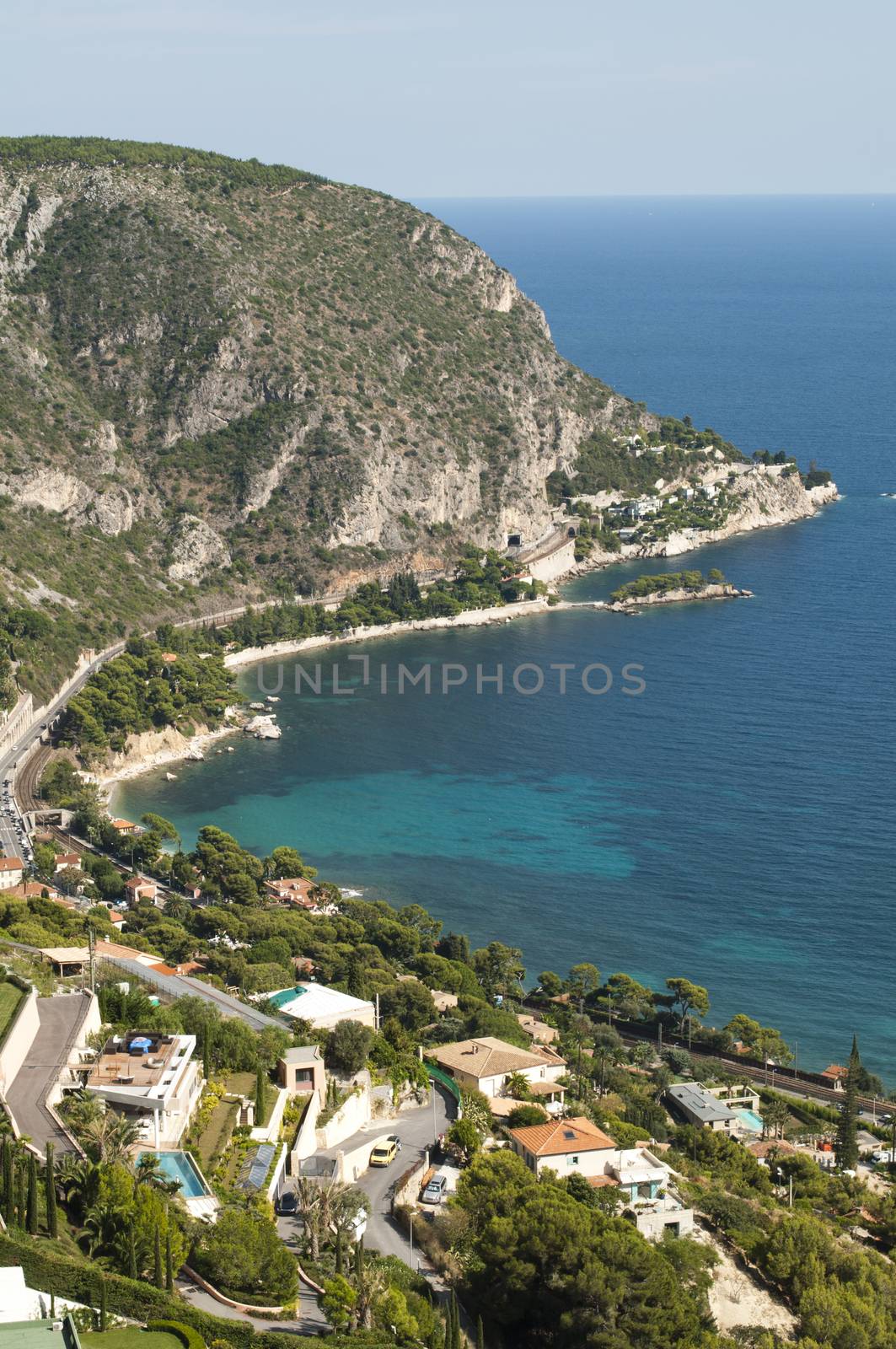 French riviera view from high.