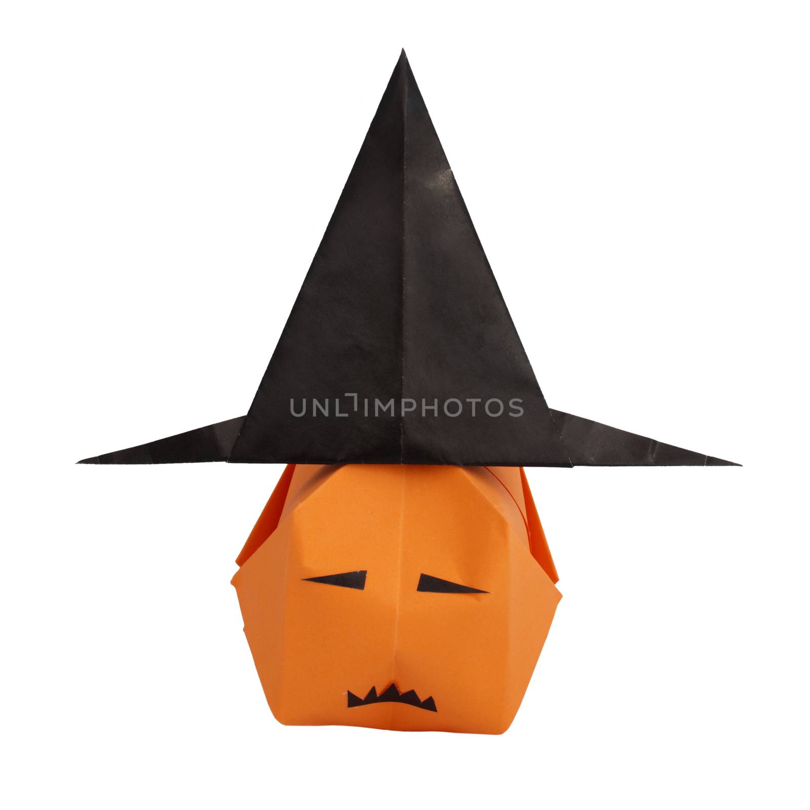 Witch hat and pumpkin 3D origami made