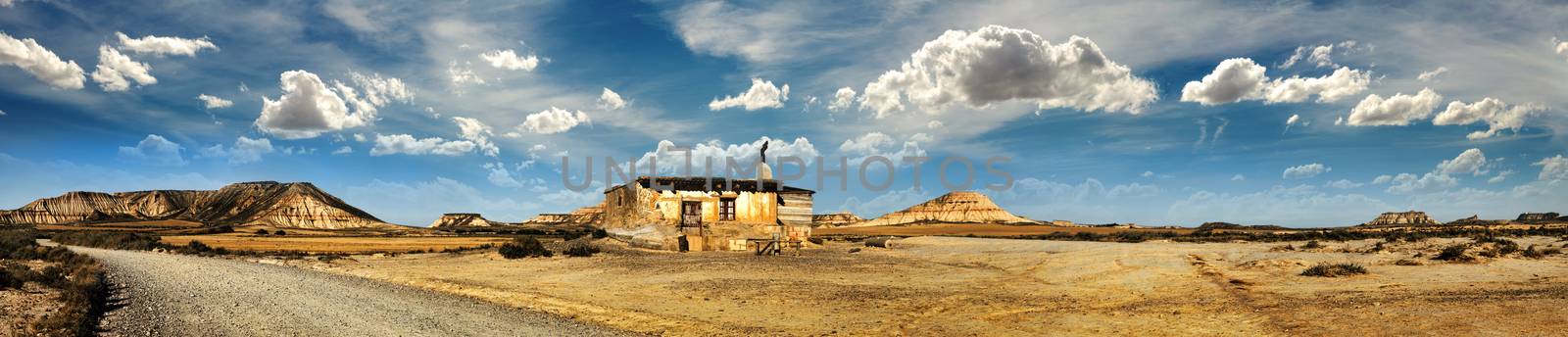Little House on the Prairie panoramic image. Wild west stories