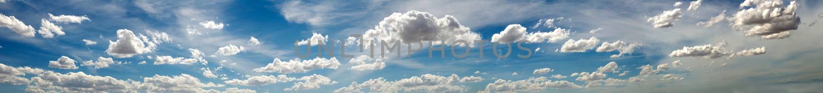 Panoramic photo of the sky with clouds by deyan_georgiev