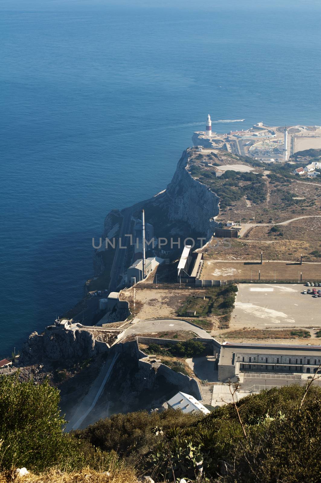 Gibraltar view from a high point by deyan_georgiev