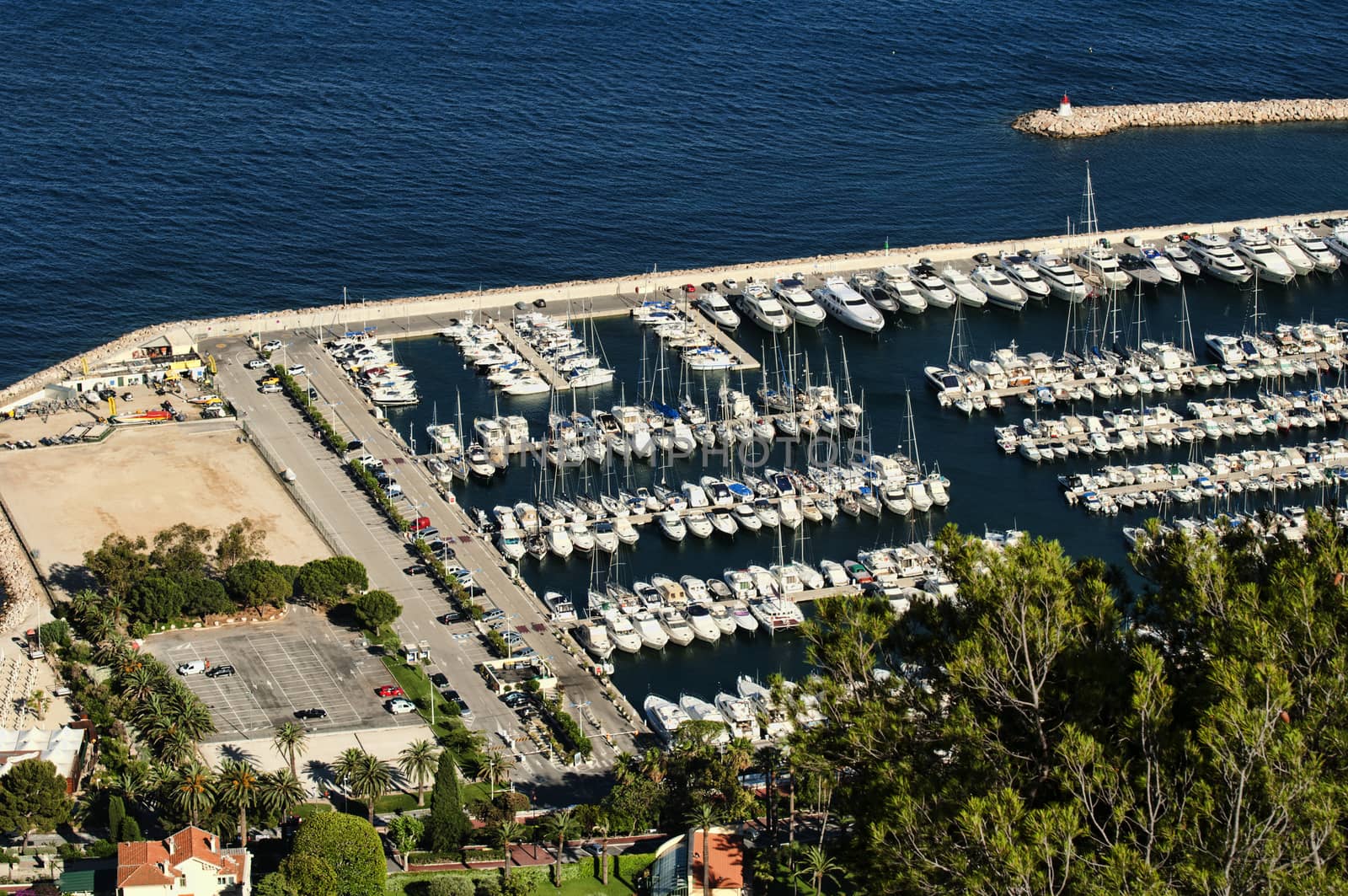 Bay of Monaco and Monte Carlo.Yachts and Ships