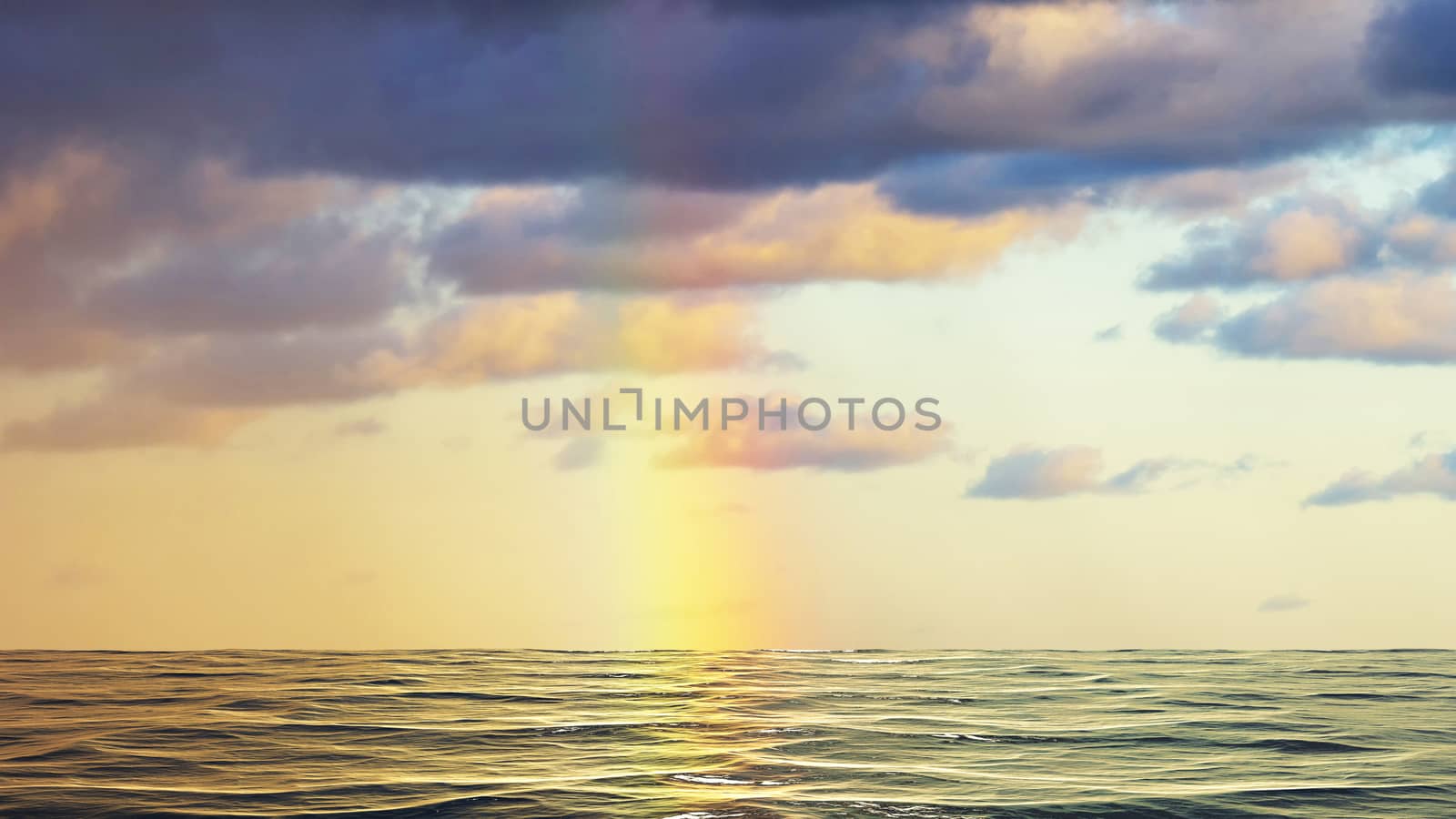 Rainbow over the sea in Denmark