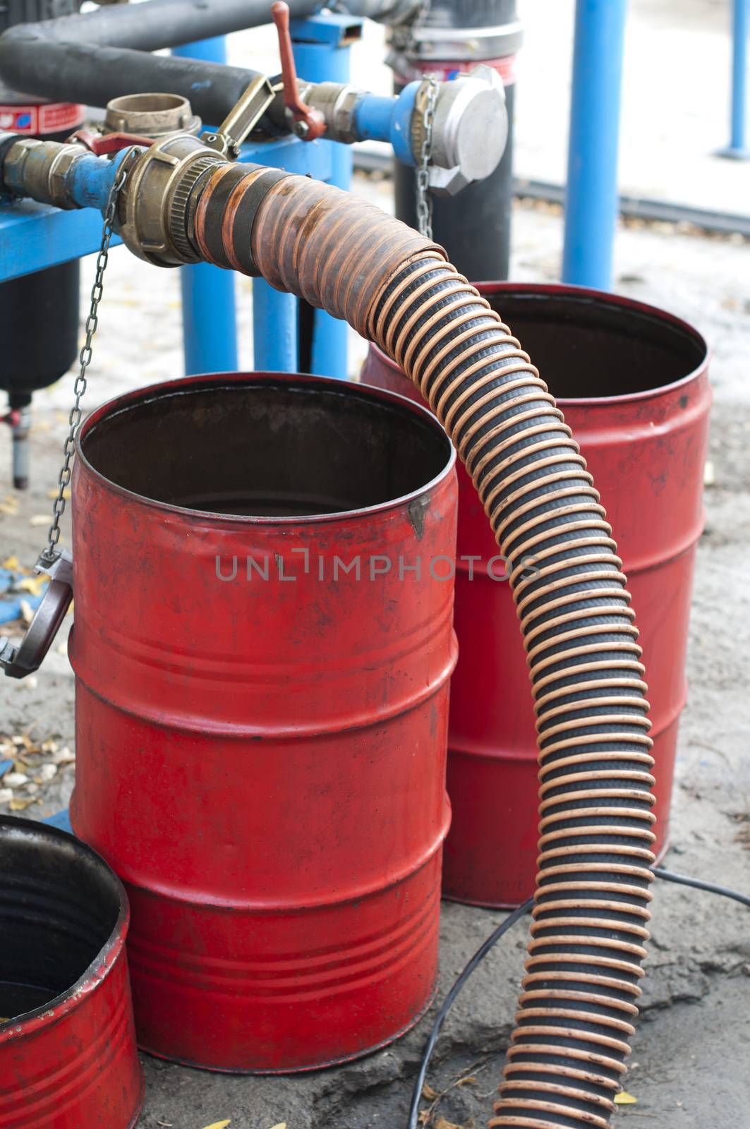 Truck Hoses for fuel station, pumps and oil barrels by deyan_georgiev