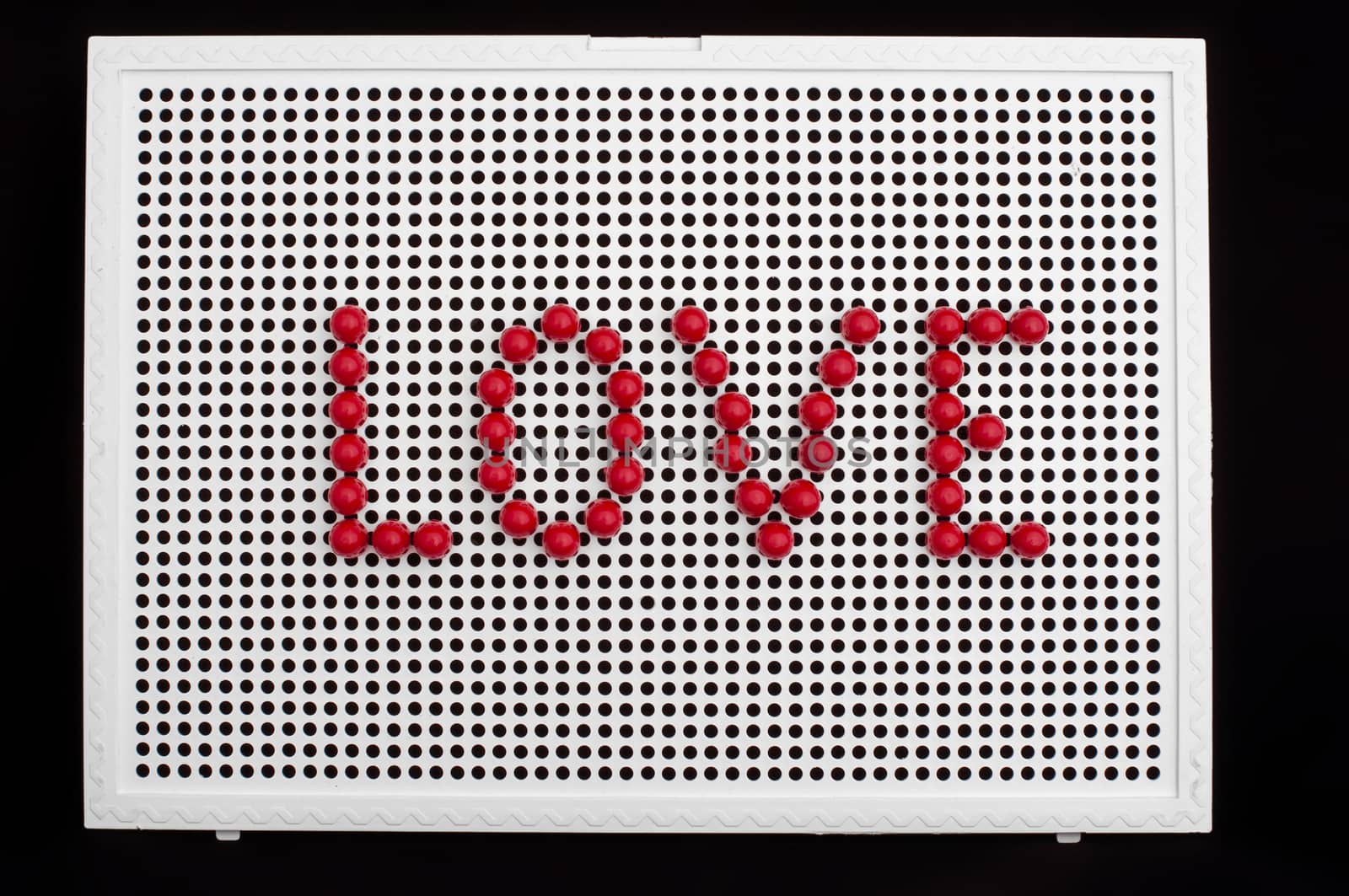 Text love on child mosaic by deyan_georgiev