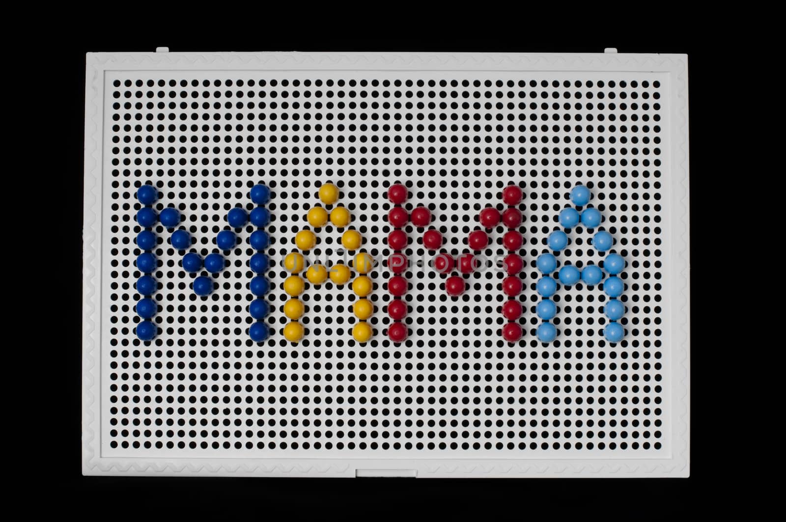 Text Mama on child mosaic. Colorful mosaic pieces