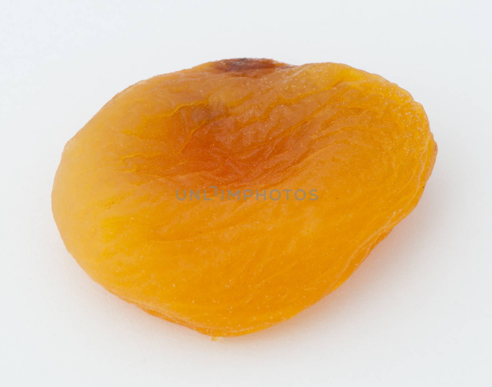 Dried apricot on a white background