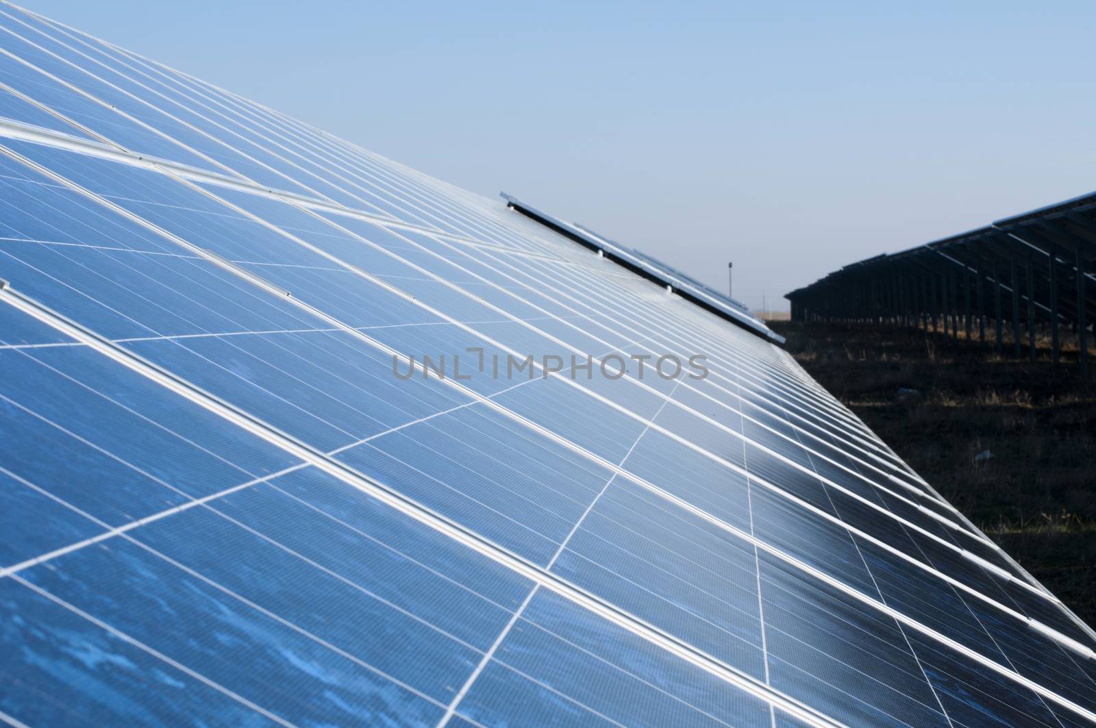 Solar photovoltaic panels. Solar park