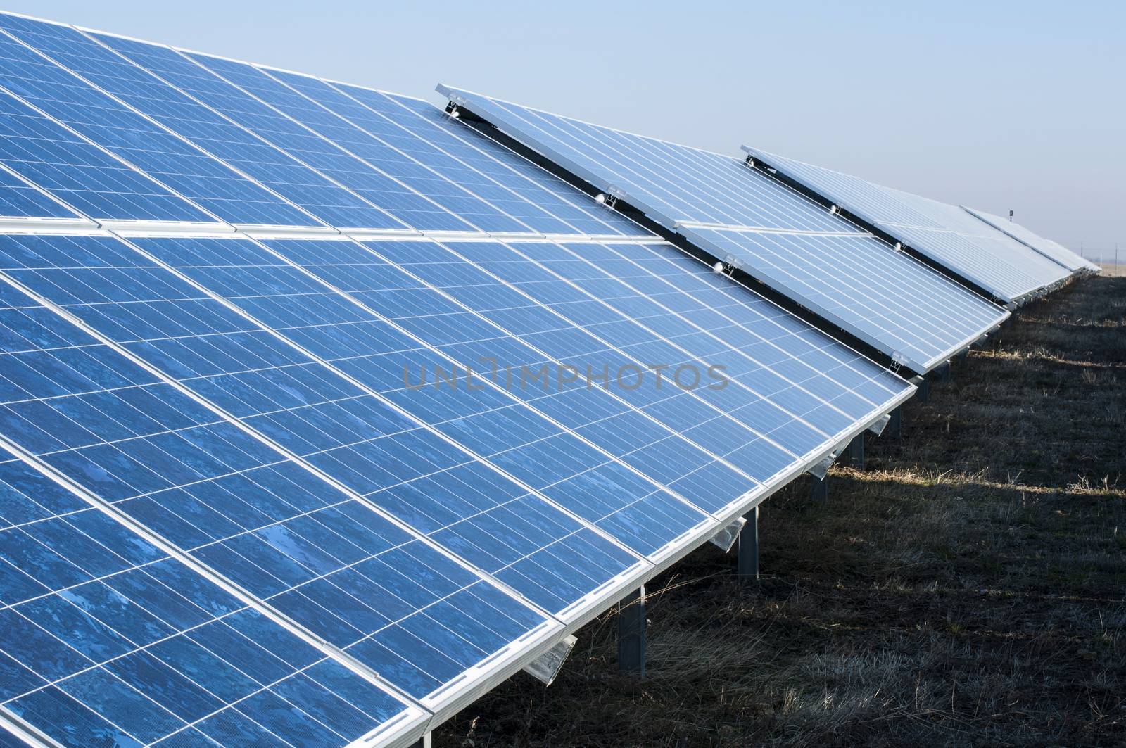 Solar photovoltaic panels. Solar park