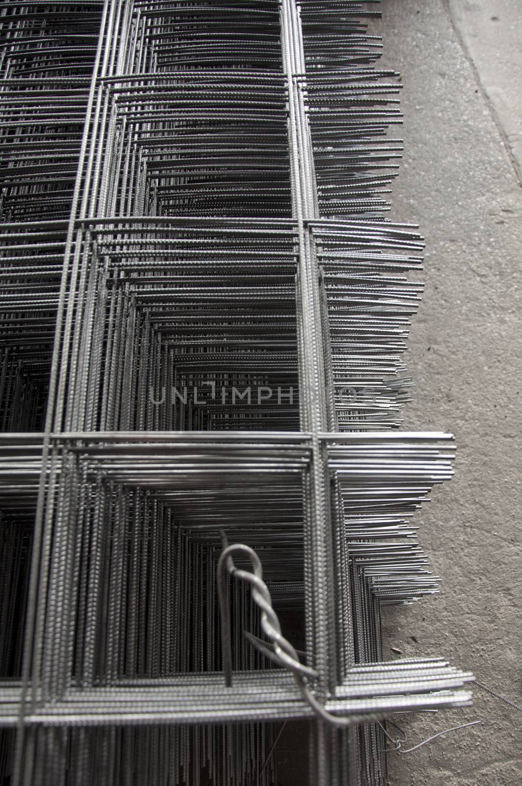 Reinforcing steel bars. Construction materials