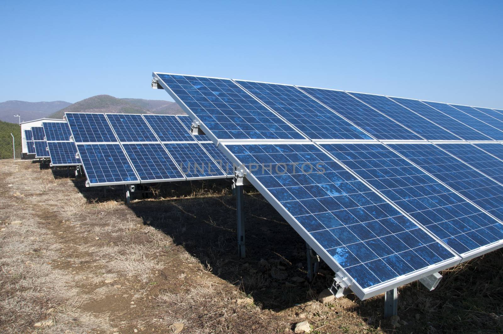 Solar photovoltaic panels. Solar park