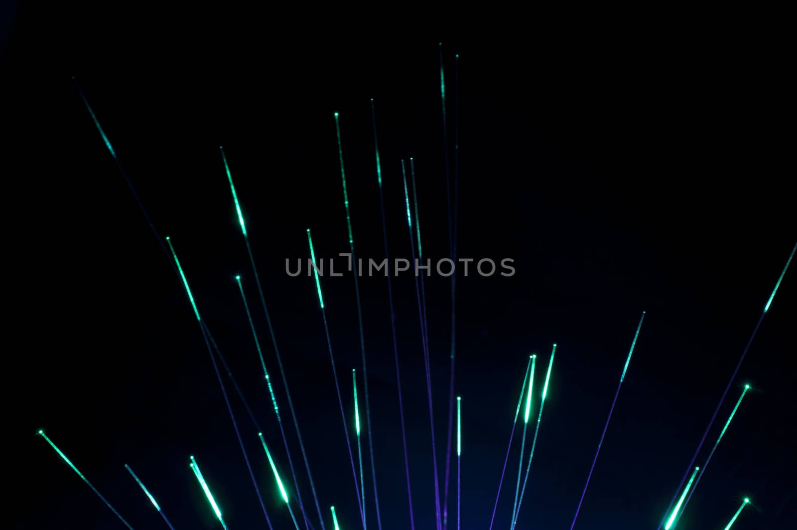 Green colors optical fibers