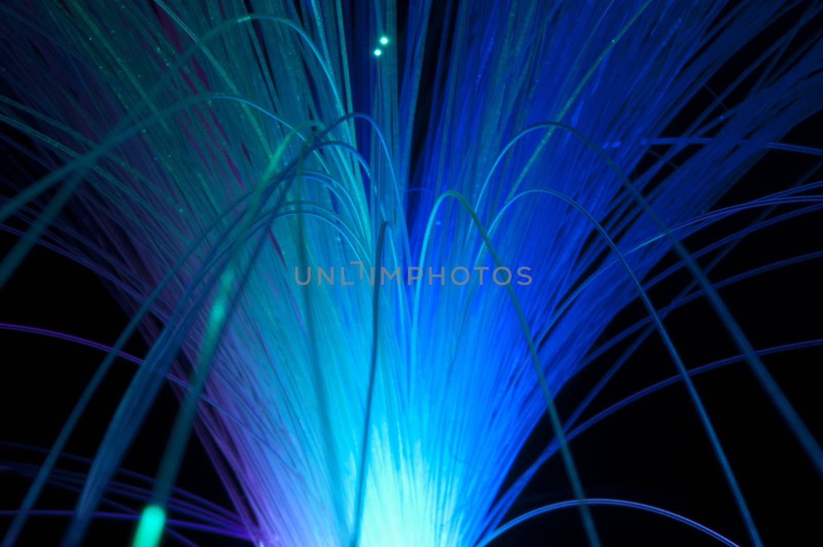 Blue colors optical fibers