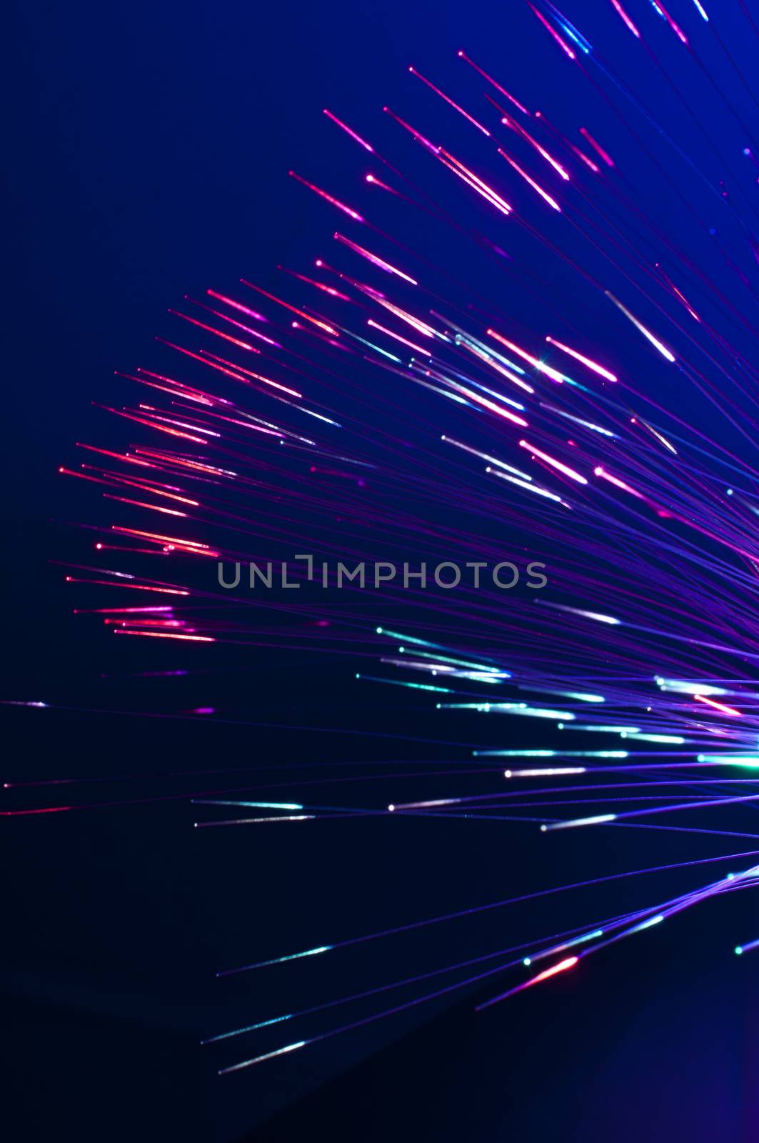 Multicolored optical fibers
