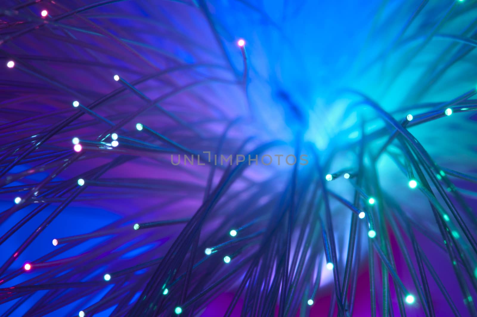 Multicolored optical fibers