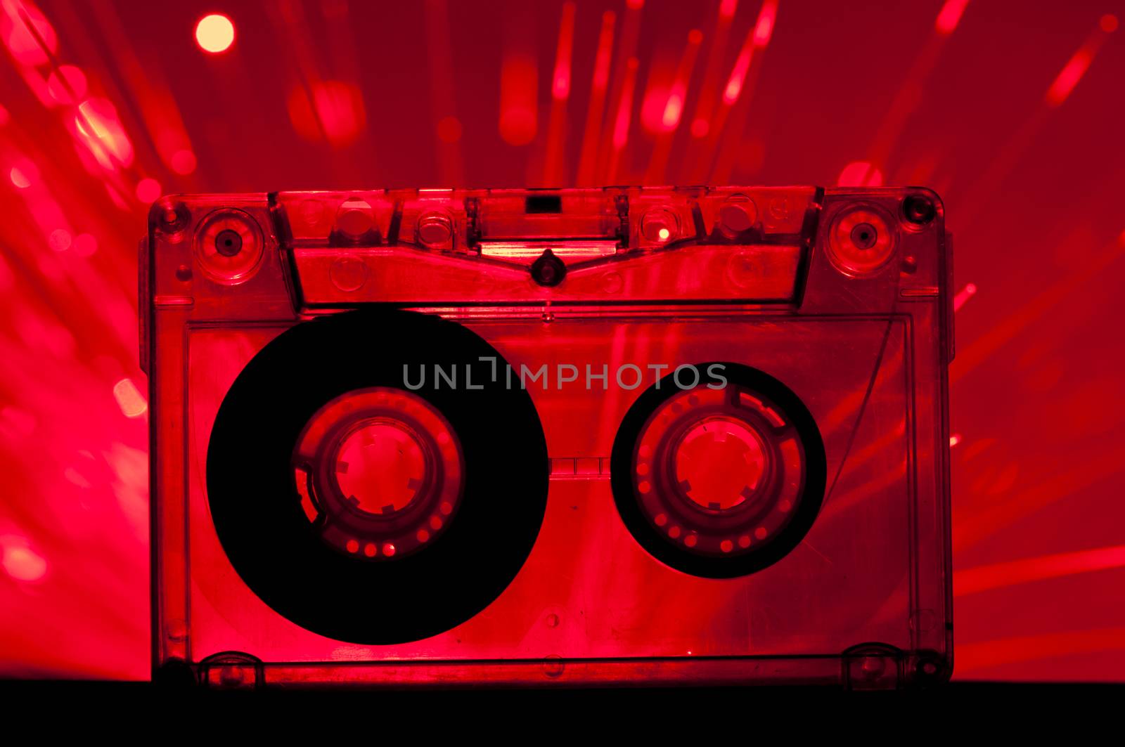 Transparent Cassette tape disco lights background by deyan_georgiev