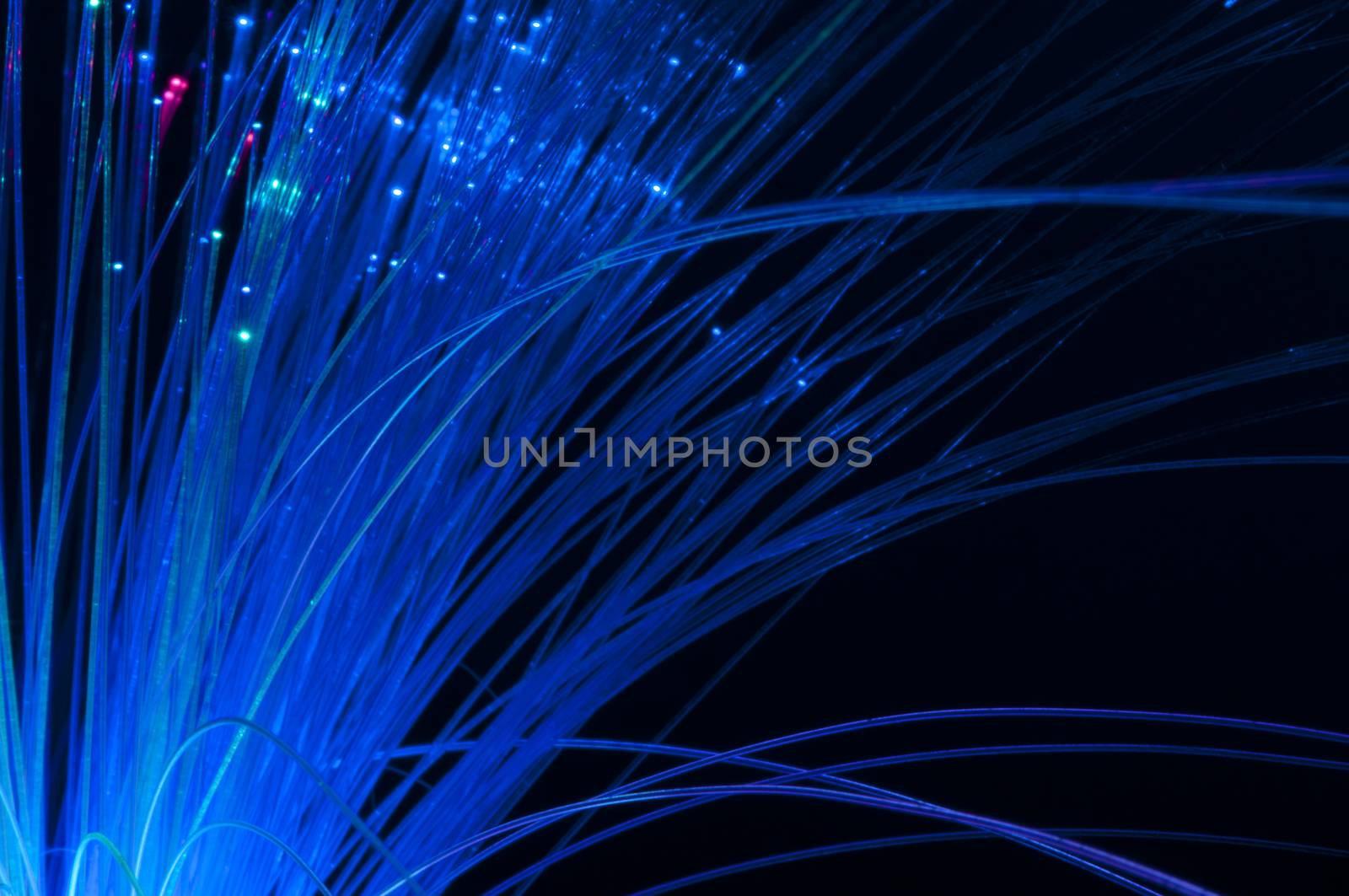 Blue colors optical fibers