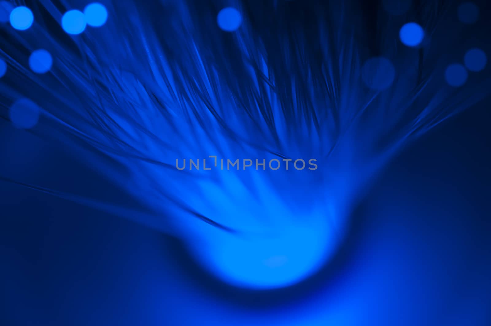 Blurry background with optical fibers