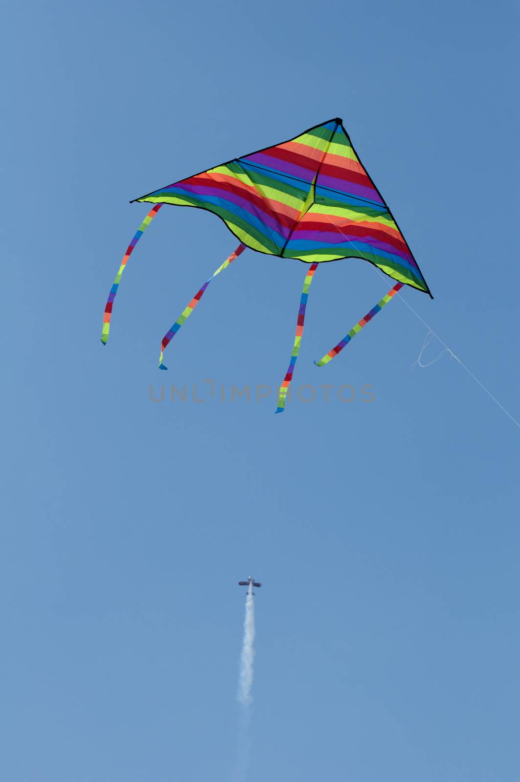 Kite and aircraft by deyan_georgiev
