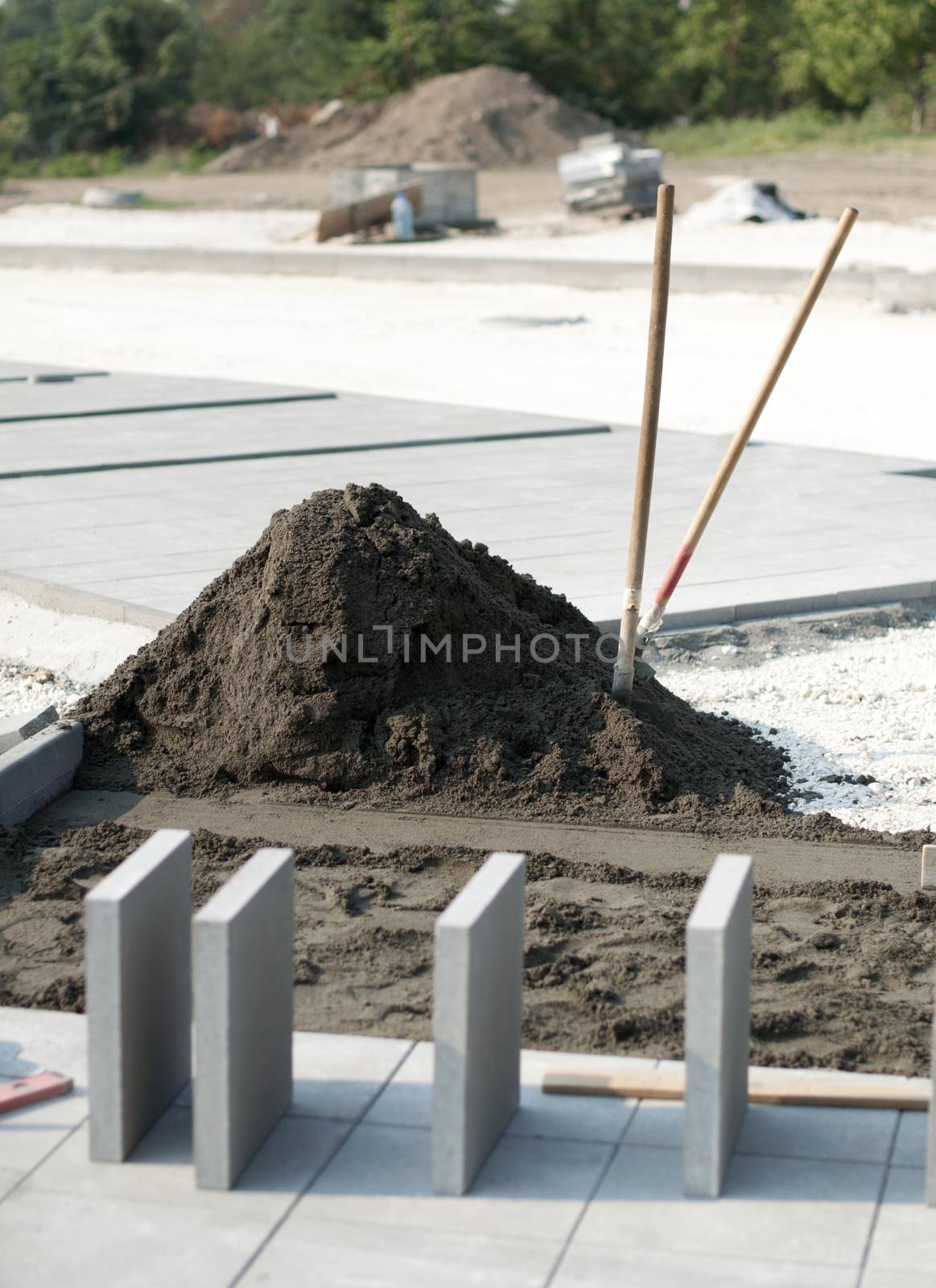 Tiling of pavement and sand pile by deyan_georgiev