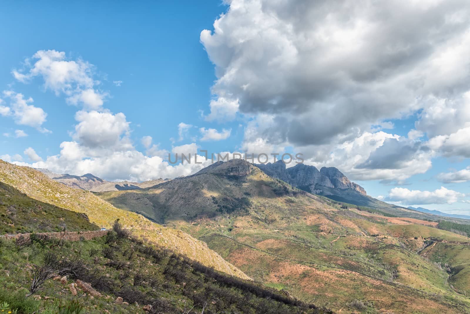 View of the historic Bains Kloof Pass in the Western Cape Province