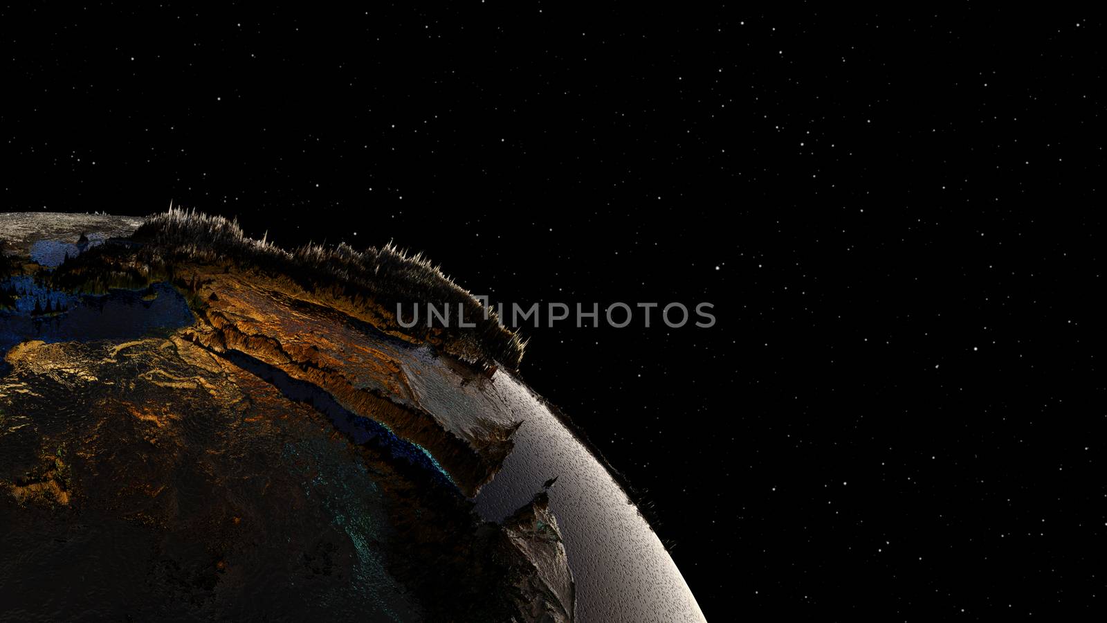 High Quality Planet Earth on Star Field Background by cherezoff