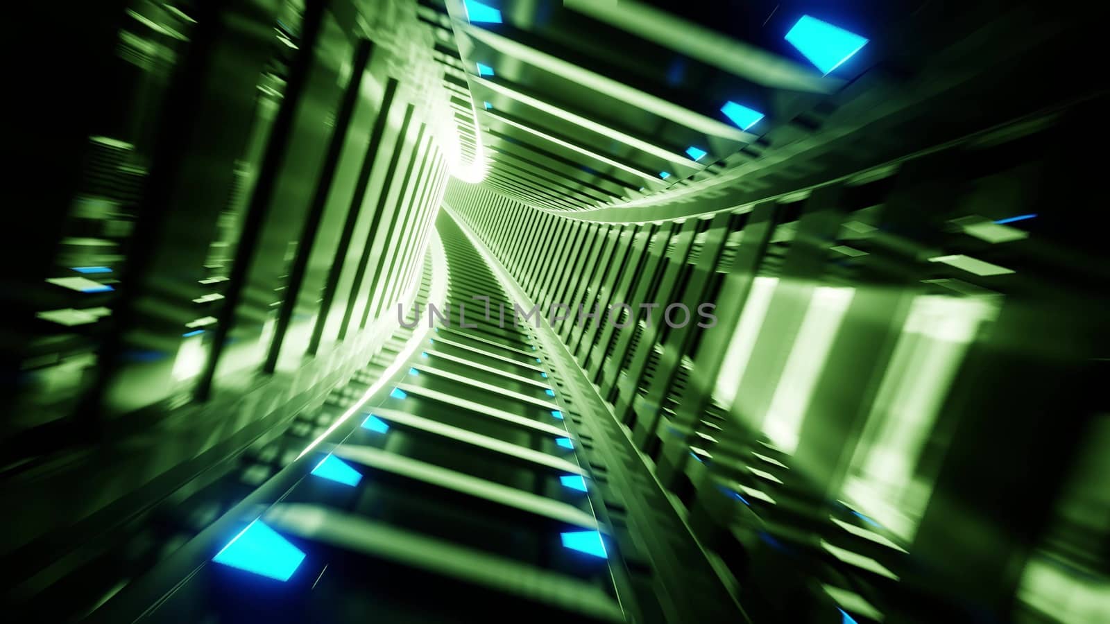 abwtract glowing futuristic scifi subway tunnel corridor 3d rendering wallpaper background design by tunnelmotions