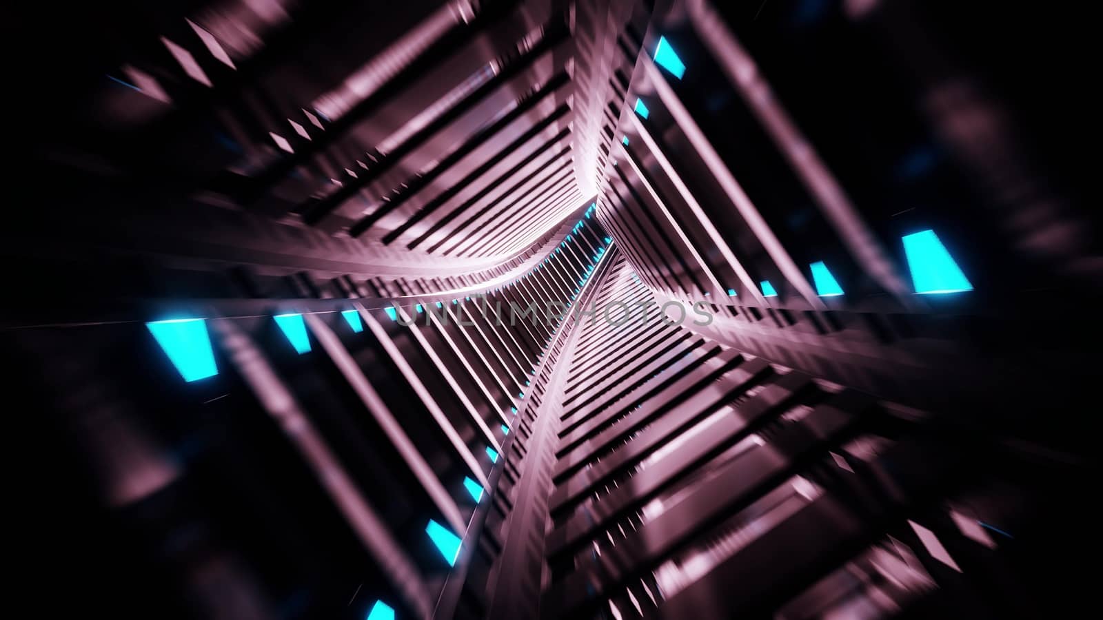 abwtract glowing futuristic scifi subway tunnel corridor 3d rendering wallpaper background design by tunnelmotions