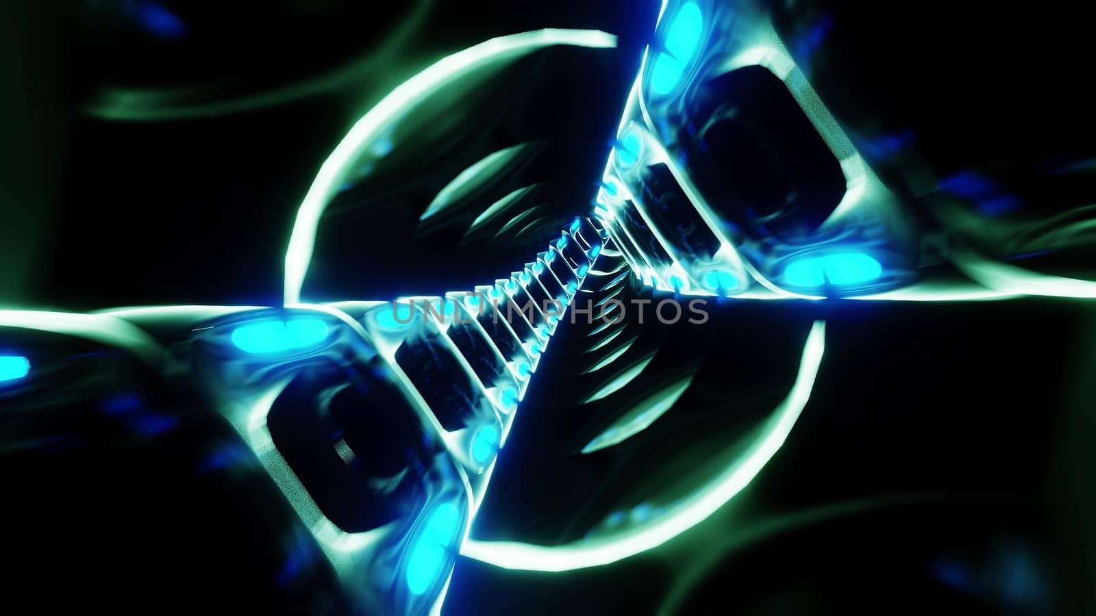 abstract futuristic sci-fi tunnel corridor 3d illustration background wallpaper by tunnelmotions