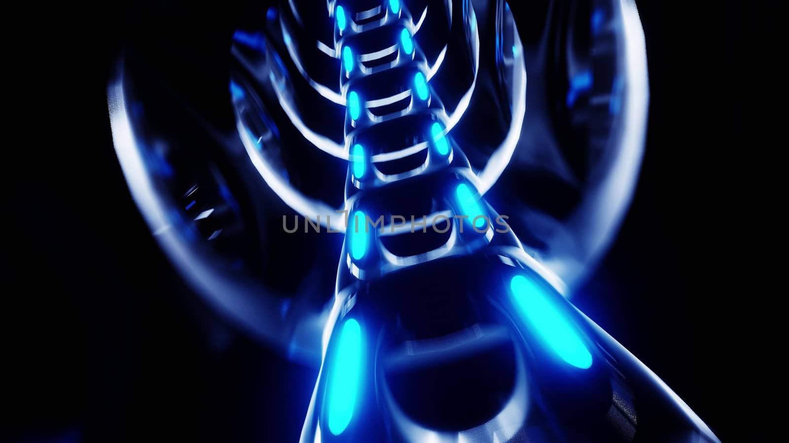 abstract futuristic sci-fi tunnel corridor 3d illustration background wallpaper , abstract 3d rendering design